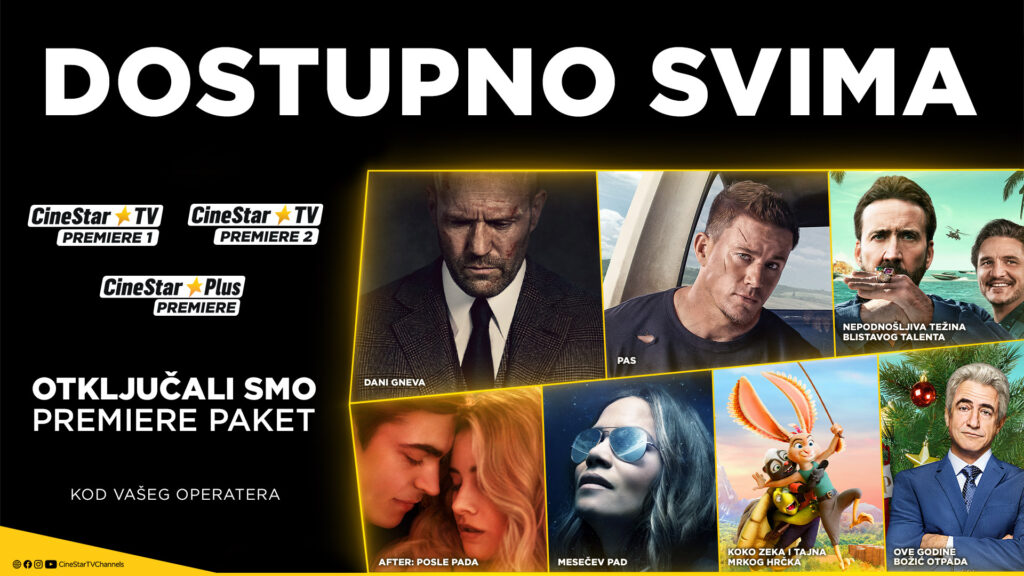 CINESTAR TV CHANNELS PREMIERE OVIH PRAZNIKA SU DOSTUPNI SVIMA!